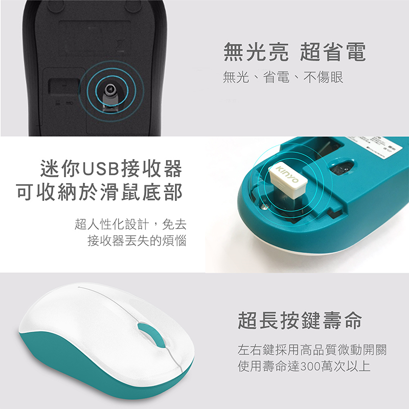 【限時購】兩入組 - KINYO 2.4GHz無線滑鼠-細節圖8