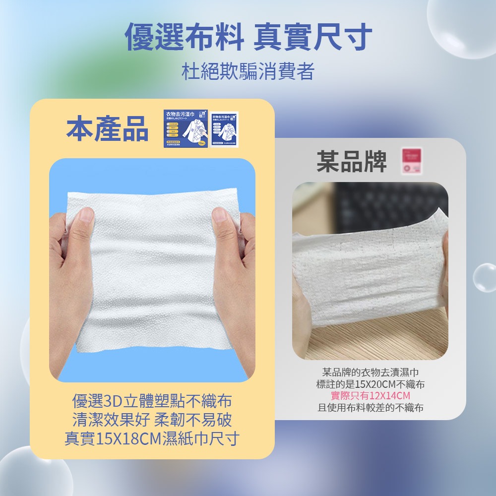 【衣物去漬濕巾】去汙濕紙巾 去漬濕紙巾 衣物去汙濕巾 去污濕巾 衣物清潔 衣物去漬 衣物去污劑 除污濕巾-細節圖4