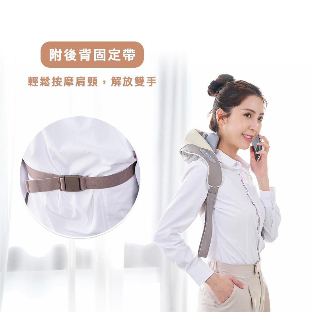 【Kolin歌林 無線指壓揉捏按摩器 KMA-MN608A】無線按摩器 仿指壓 肩頸按摩器 按摩器-細節圖8
