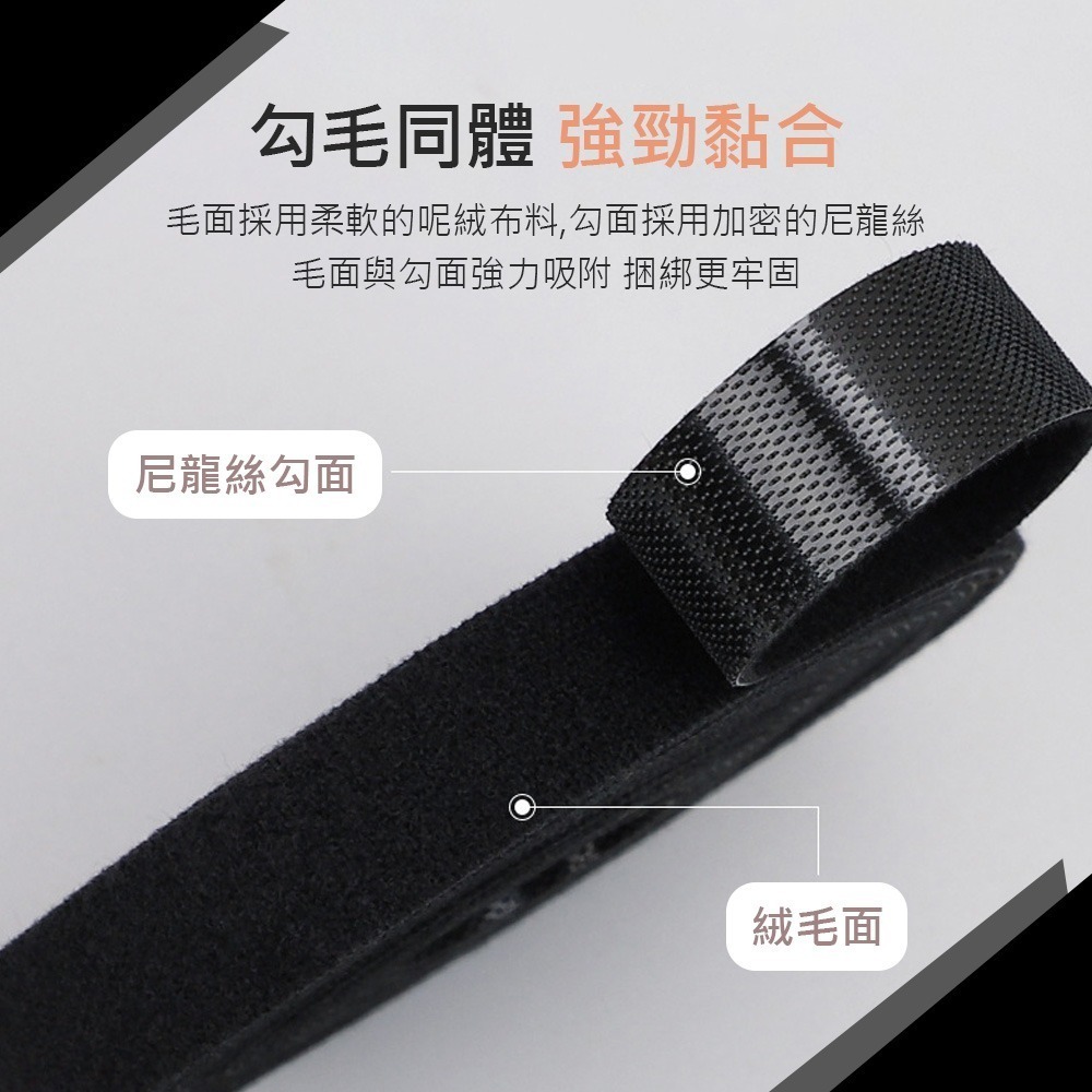 【可手撕魔鬼氈理線器】電線收納 魔鬼氈束帶 束線帶 固線器 理線器 集線器 電腦線材固定 整線器 可裁切-細節圖5