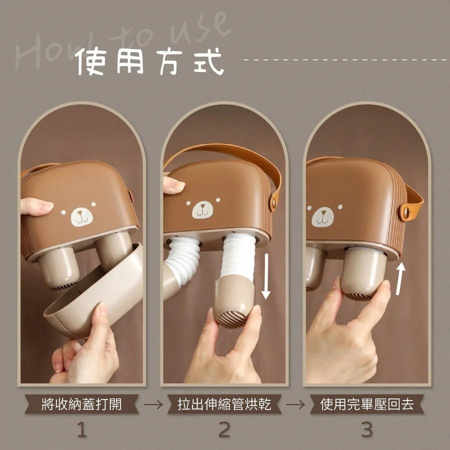 【KINYO 迷你熊寬電壓烘鞋機 KSD-803】烘鞋器 鞋子烘乾機 烘鞋機 烘襪機 恆溫定時烘鞋器 國際電壓-細節圖10