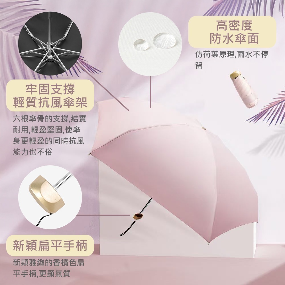 【口袋迷你雨傘】陽傘 摺疊傘 雨傘 折疊傘 口袋傘 迷你雨傘 黑膠遮陽 輕量傘 伸縮傘 晴雨兩用-細節圖9