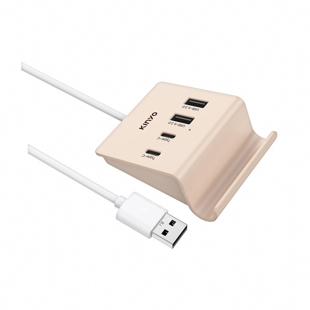 【KINYO USB多合一支架集線器 HUB-32】4孔USB 擴充座 集線器 轉接器 支架設計 免驅動-細節圖2