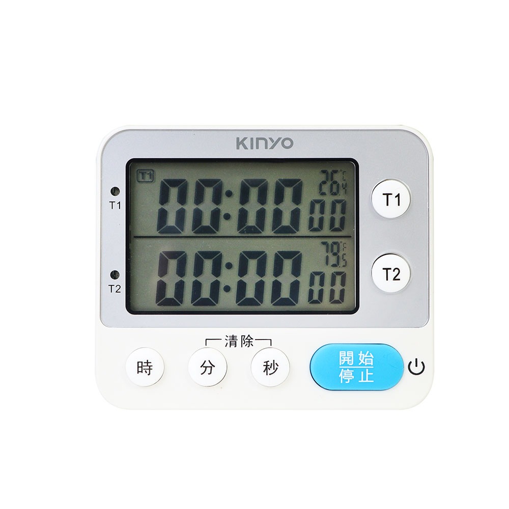 【KINYO 多功能電子式雙計時器 TC-23】磁吸計時器 多功能計時器 電子式計時器 雙螢幕 倒數計時器 攝氏 華氏-細節圖2