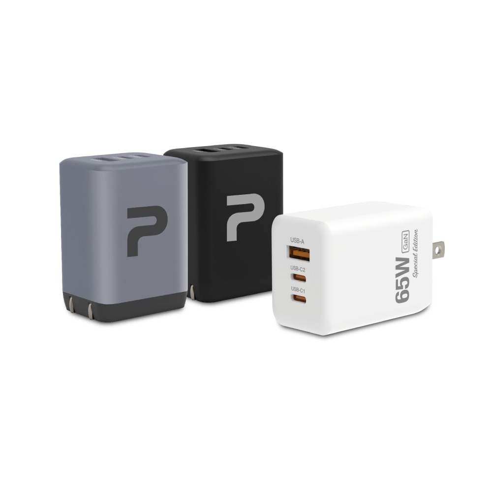 【POLYWELL 65W三孔PD快充頭】充電頭 豆腐頭 充電器 可折疊插腳 三孔充電器 USB Type-C-細節圖2