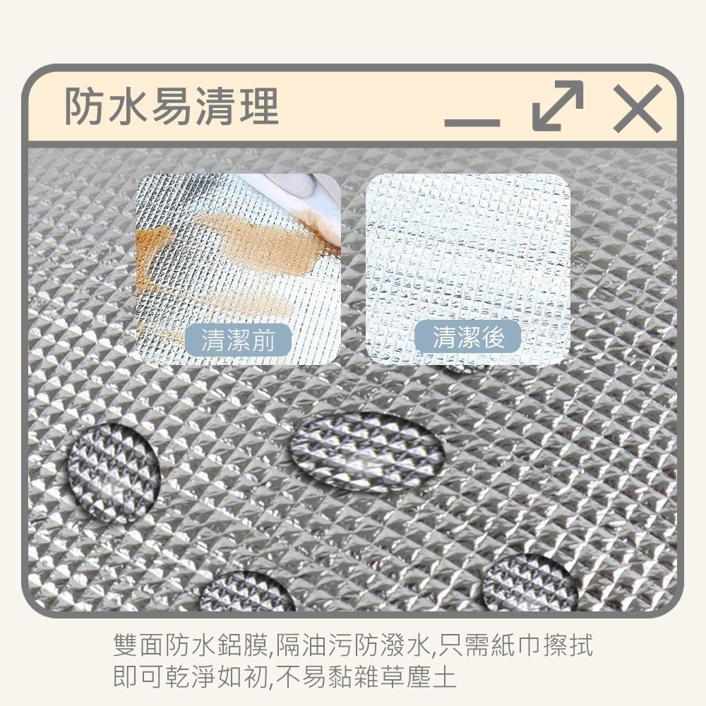 【雙面防潮鋁箔墊】野餐墊 露營鋁箔墊 露營墊 露營地墊 鋁箔墊 防潮鋁箔墊 錫箔墊 防潮墊-細節圖6