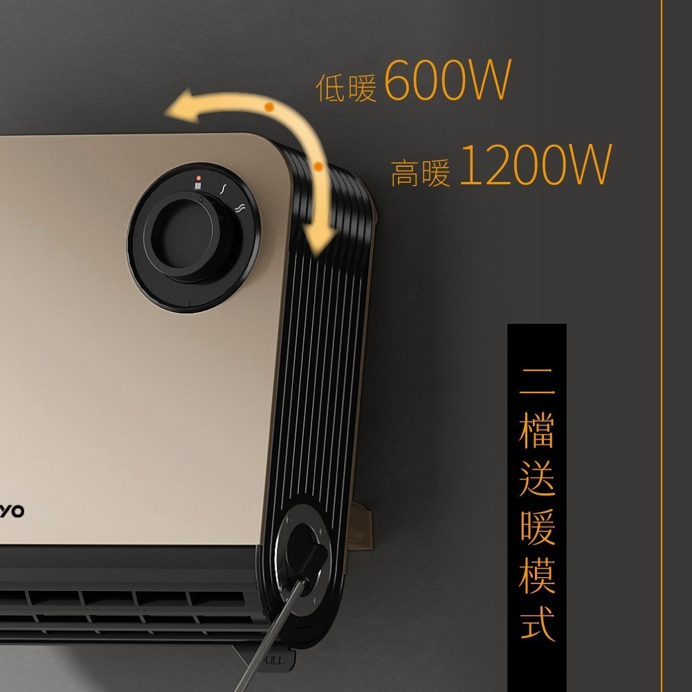 【KINYO 居浴兩用陶瓷電暖器 EH-538】暖風機 暖氣機 電暖爐 壁掛式電暖器 IPX4防水 浴室暖風機-細節圖4