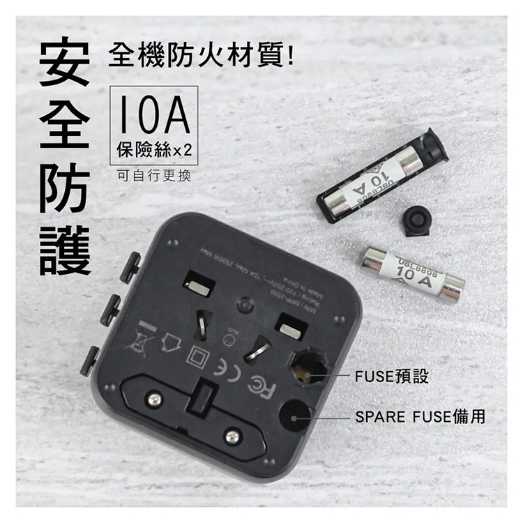 【限時購】【KINYO 迷你萬國轉接頭 MPP-3500】轉接插頭 充電頭 轉接頭 充電器 旅行轉接頭 插腳轉換器-細節圖9