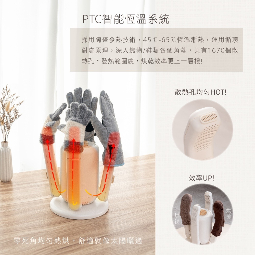 【KINYO 烘不讓．多功能烘乾機 KSD-802】烘襪機 伸縮烘乾架 烘鞋機 烘乾機 烘鞋器 鞋子烘乾機 除濕器-細節圖6