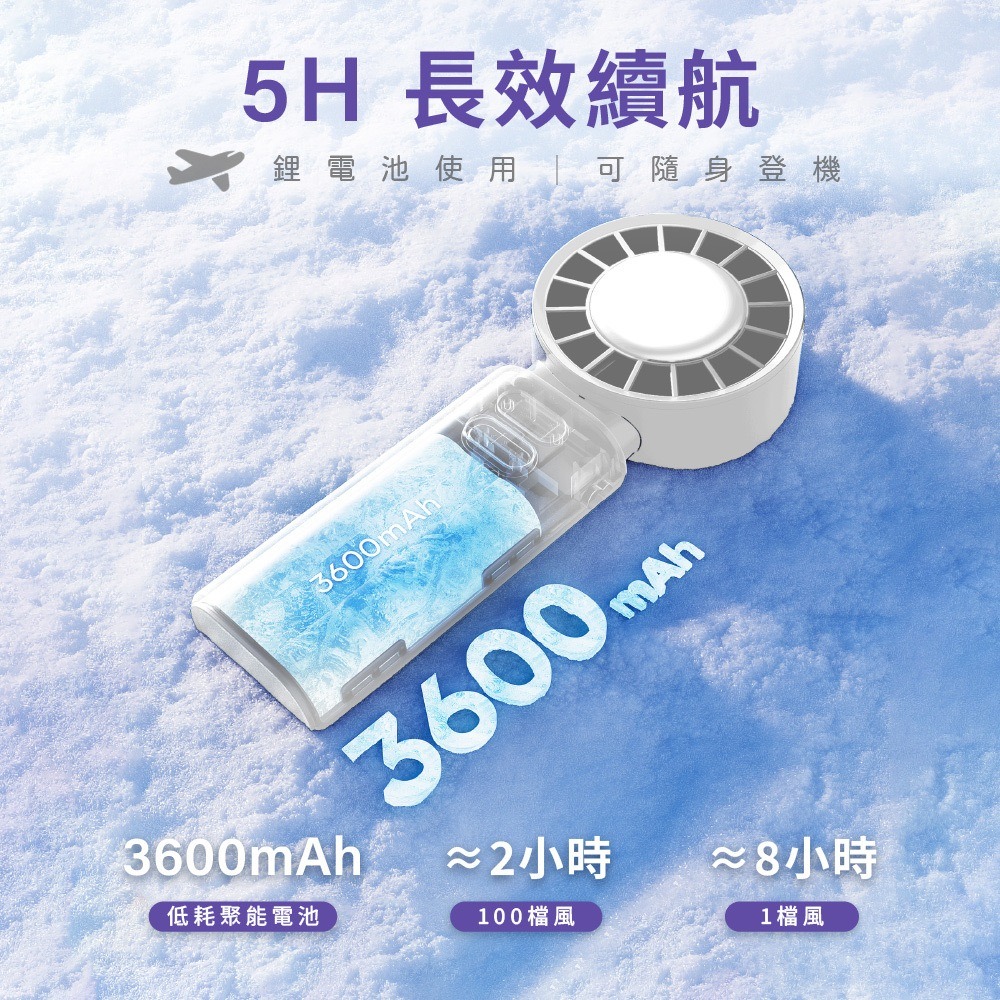 【WONDER旺德 冰敷手持摺疊高速風扇 WH-FU33】製冷扇 手持風扇 手持扇 小風扇 摺疊風扇-細節圖8