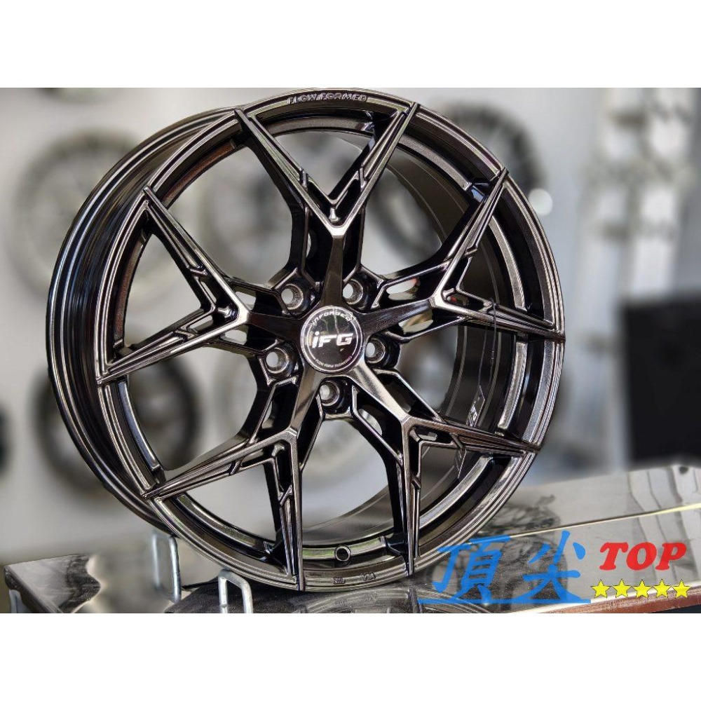 【頂尖】全新 inforged鋁圈 2330 18吋旋壓鋁圈 8J 5X112 ET45 珍珠黑/18吋鋁圈/旋壓鋁圈-細節圖3