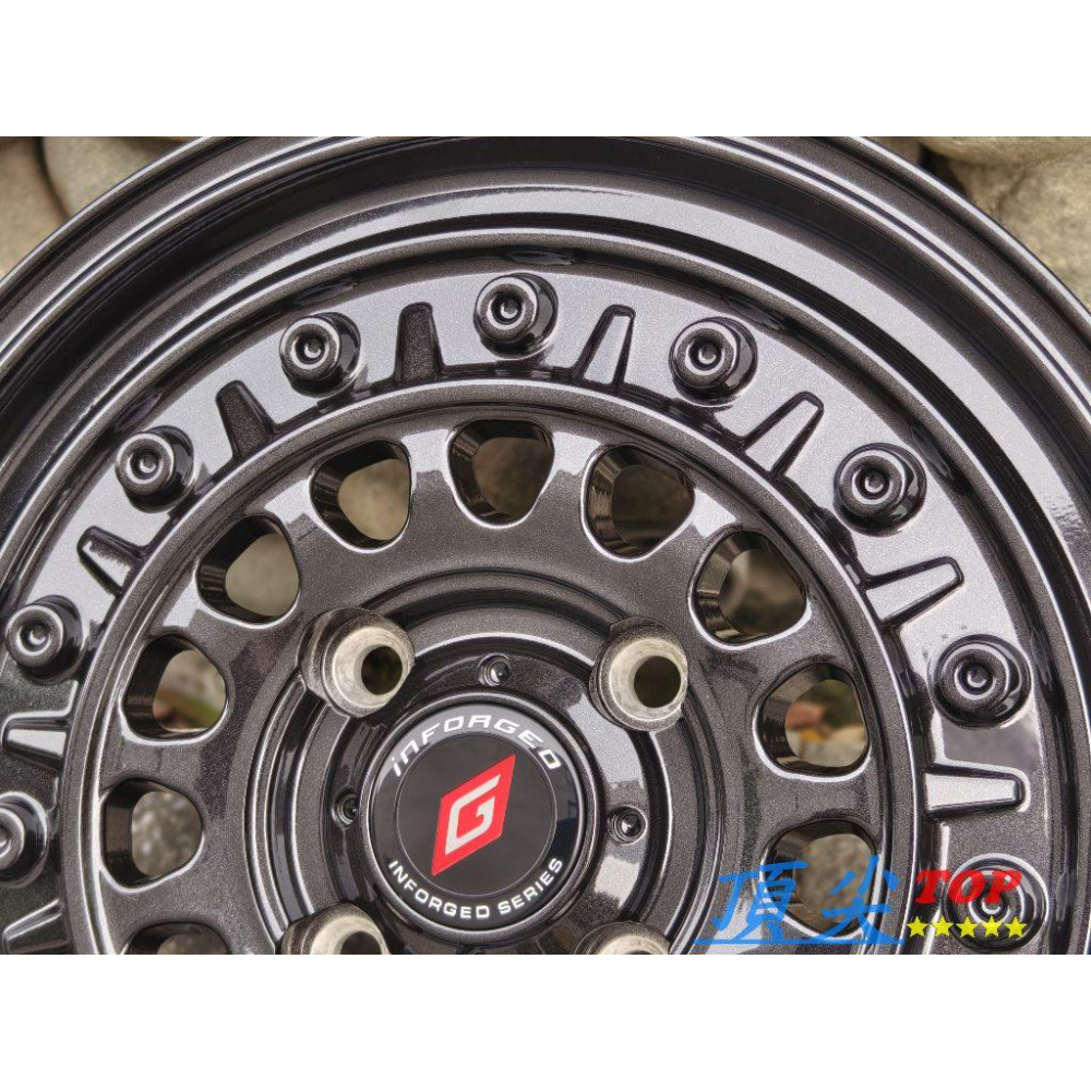 【頂尖】inFORGED鋁圈2336 15吋鋁圈4X114.3 5.5j ET30 珍珠黑 凌利A180/j space-細節圖3
