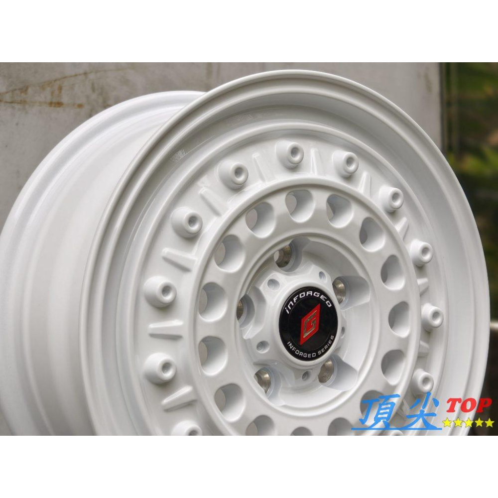 【頂尖】inFORGED鋁圈2336 15吋鋁圈 6J 5X114.3 ET45 Suzuki Carry鋁圈 白色鋁圈-細節圖2