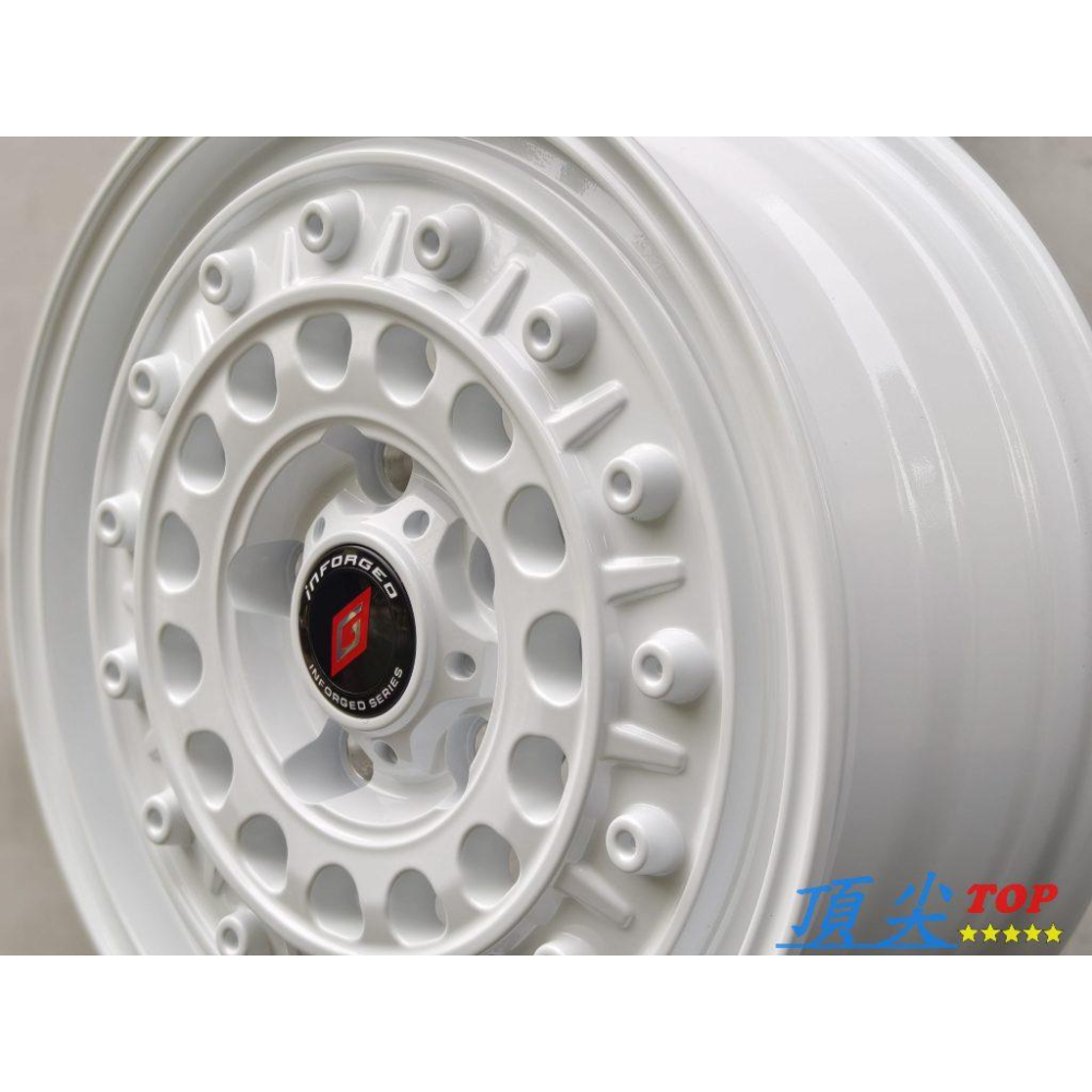 【頂尖】inFORGED鋁圈2336 15吋鋁圈 6J 5X114.3 ET45 Suzuki Carry鋁圈 白色鋁圈-細節圖3
