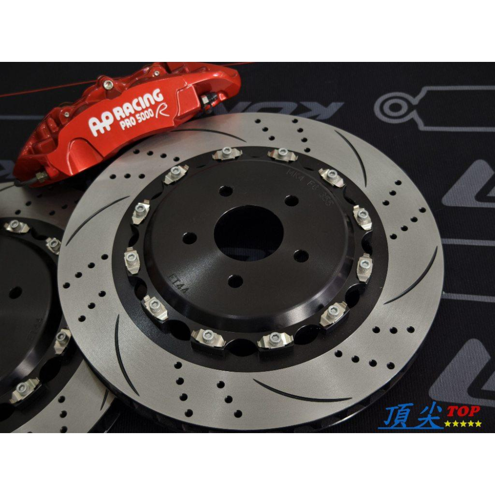 【頂尖】全新 台製鍛造卡鉗/大四活塞煞車+碟盤+陶瓷煞車皮+金屬油管/客製化煞車/客製化碟盤/類9440卡鉗-細節圖4