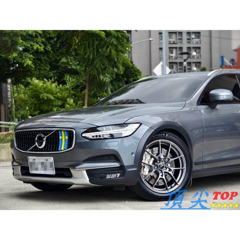 【頂尖】全新 si鋁圈 ep14 19吋鋁圈 8.5j 5x108 et40 黑高亮/鈦色 volvo V90鋁圈實車照-細節圖2