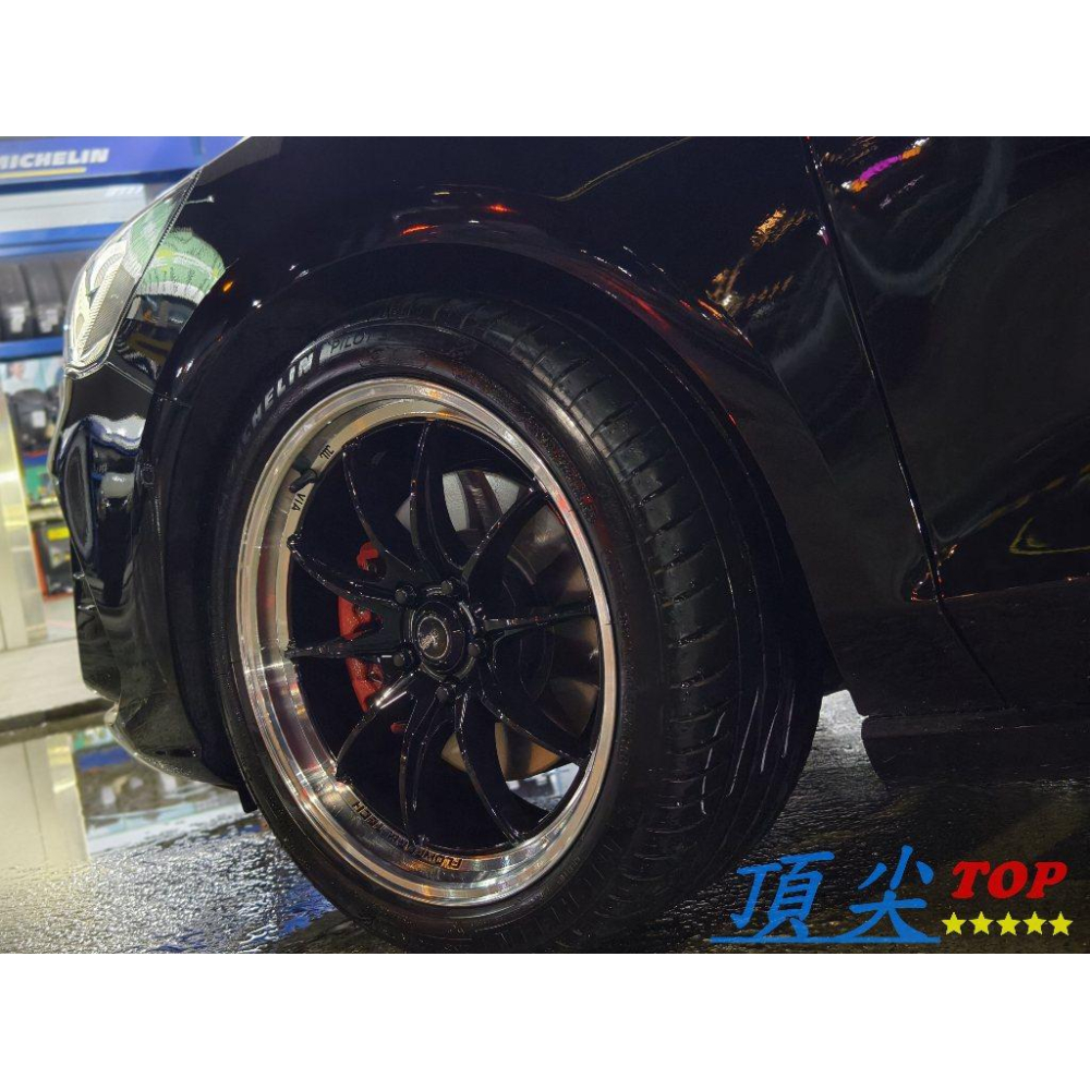 【頂尖】全新 Advanti鋁圈 MAT25 18吋鋁圈 5X108 8.5J ET42 亮黑車邊 FOCUS鋁圈-細節圖2