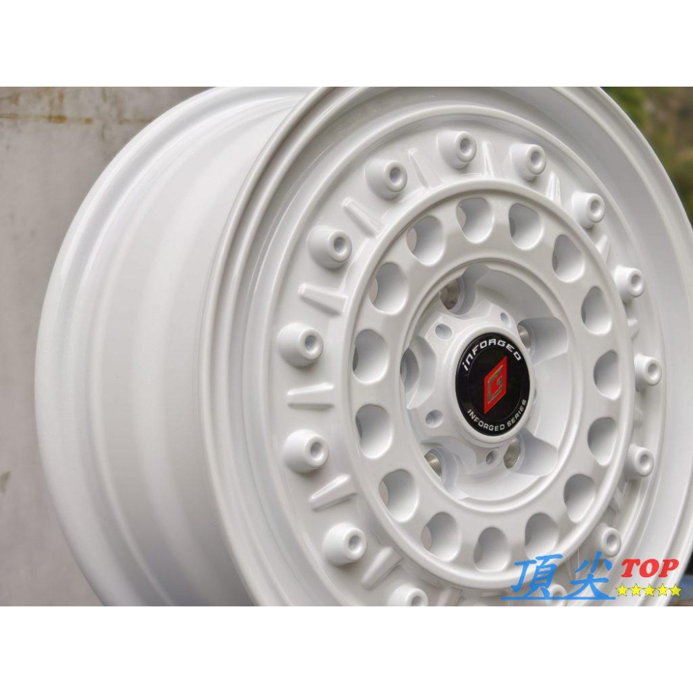 【頂尖】inFORGED鋁圈2336 15吋白色鋁圈 6J 5X114.3 ET45 TOYOTA town ace鋁圈-細節圖2