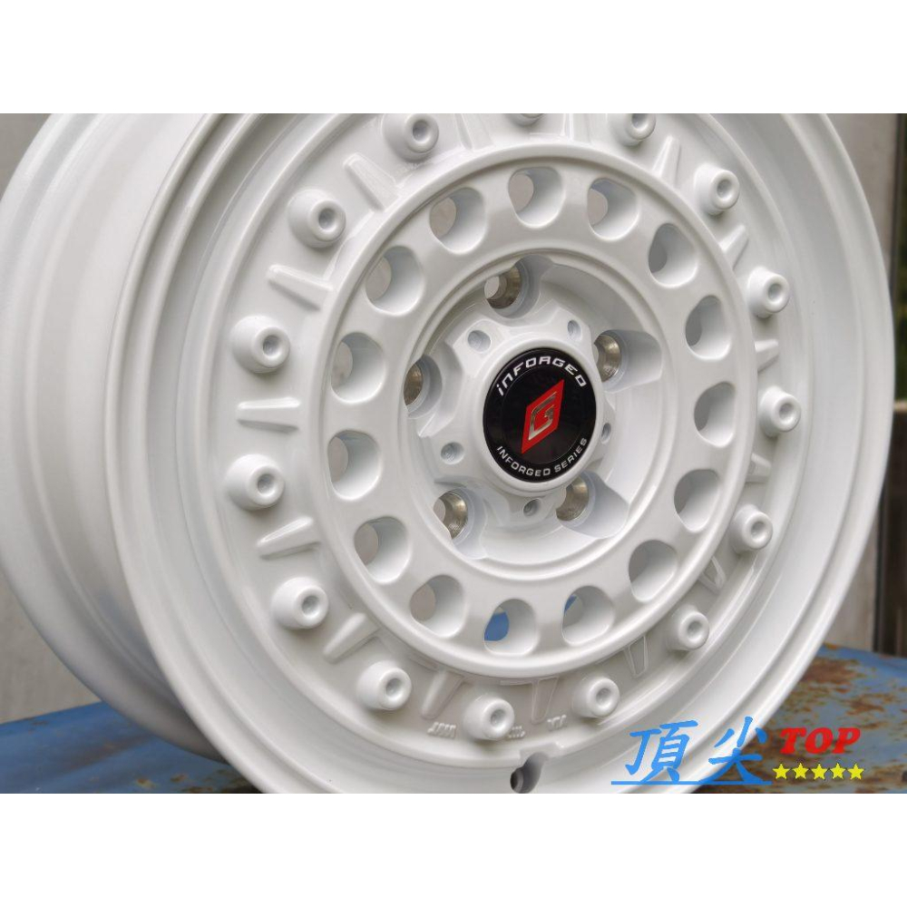 【頂尖】inFORGED鋁圈2336 15吋白色鋁圈 6J 5X114.3 ET45 TOYOTA town ace鋁圈-細節圖3