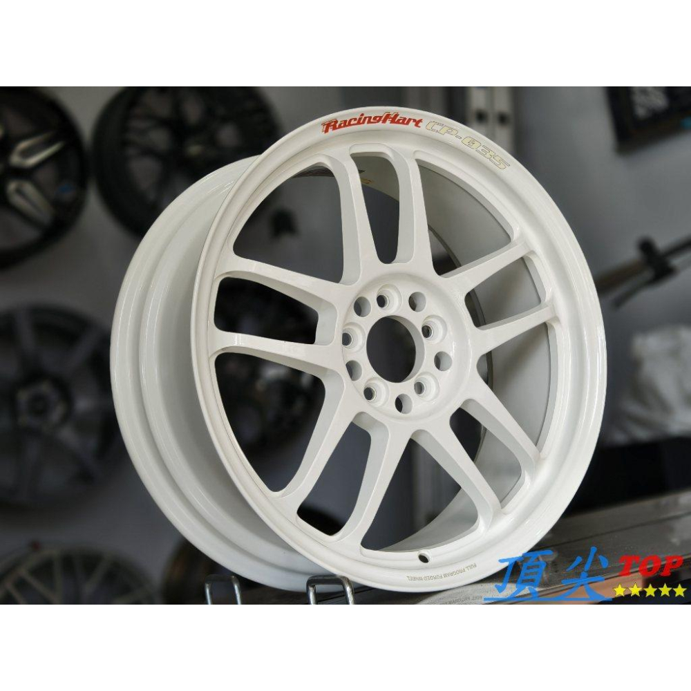 【頂尖】全新17吋鍛造鋁圈 RancingHart CP-035 7J 5X100 ET47白色鋁圈 日本製一套4.8萬-細節圖2