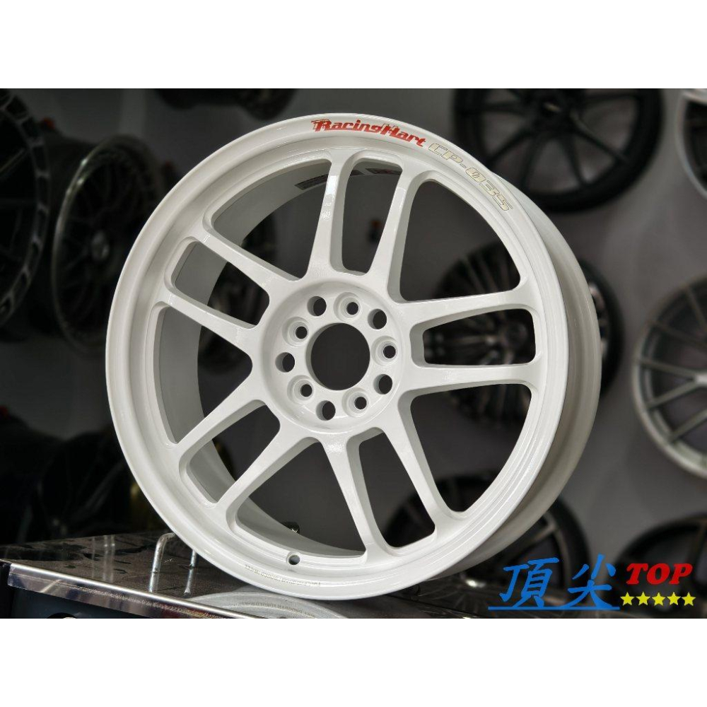 【頂尖】全新17吋鍛造鋁圈 RancingHart CP-035 7J 5X100 ET47白色鋁圈 日本製一套4.8萬-細節圖3