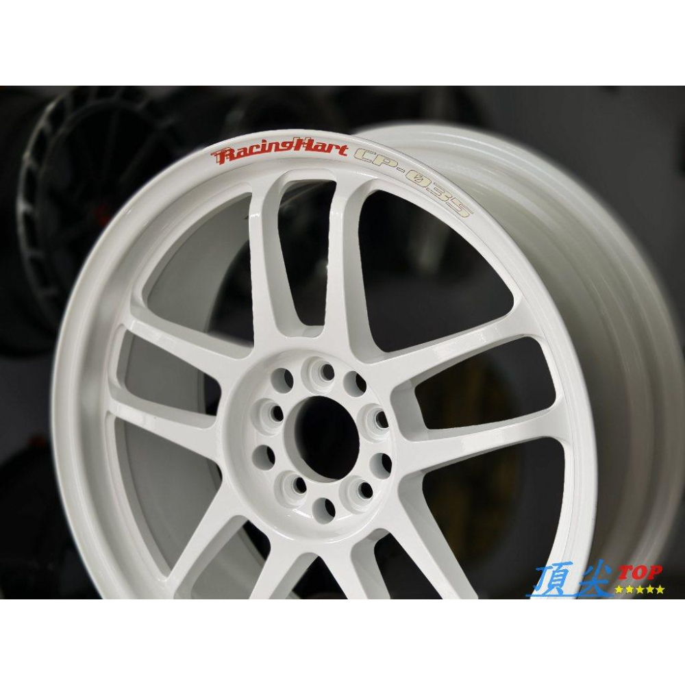 【頂尖】全新17吋鍛造鋁圈 RancingHart CP-035 7J 5X100 ET47白色鋁圈 日本製一套4.8萬-細節圖4