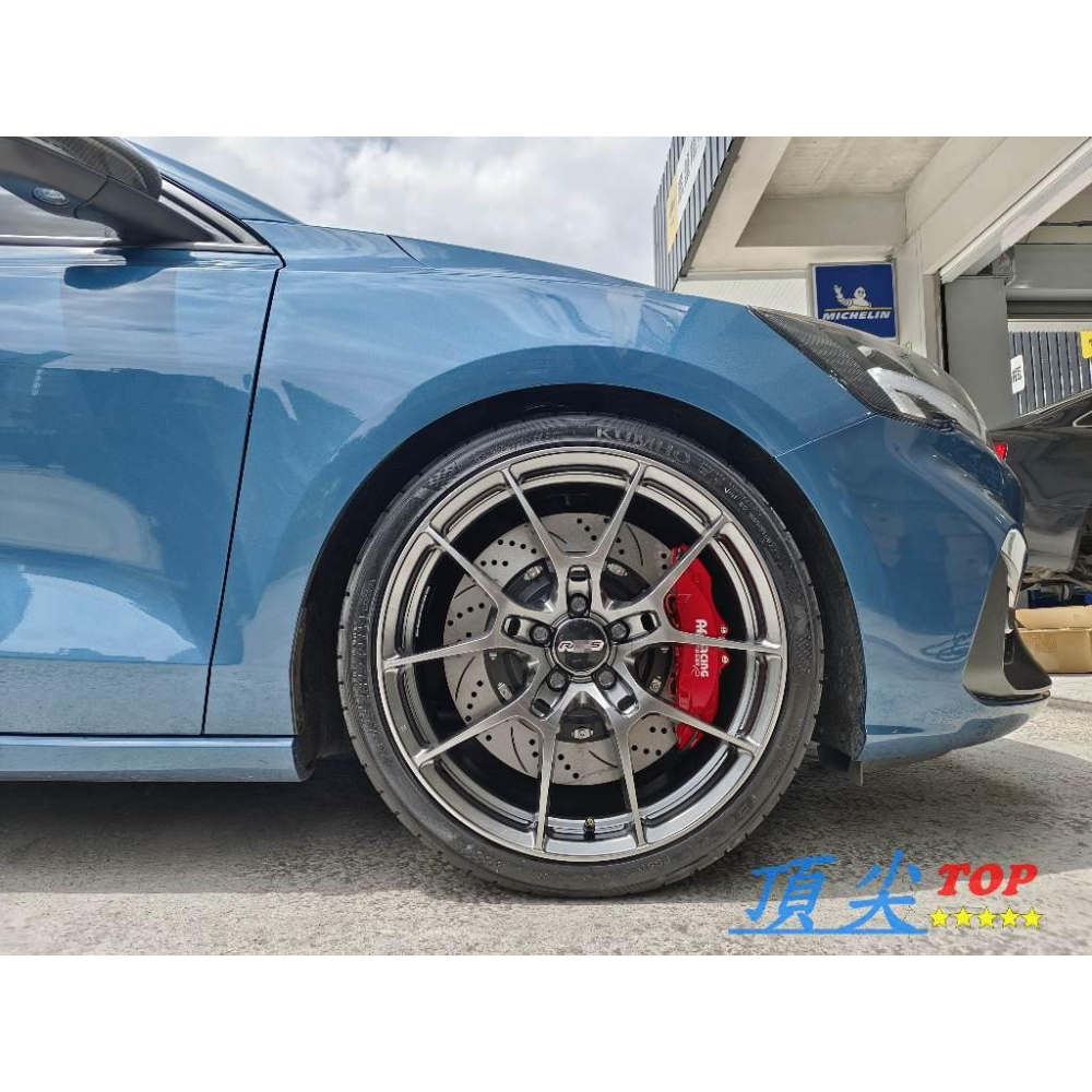 【頂尖】全新SI鋁圈 EP14 類G025 鈦色/黑高亮 19吋鋁圈 8.5J 5X108 ET40 FOCUS鋁圈-細節圖3