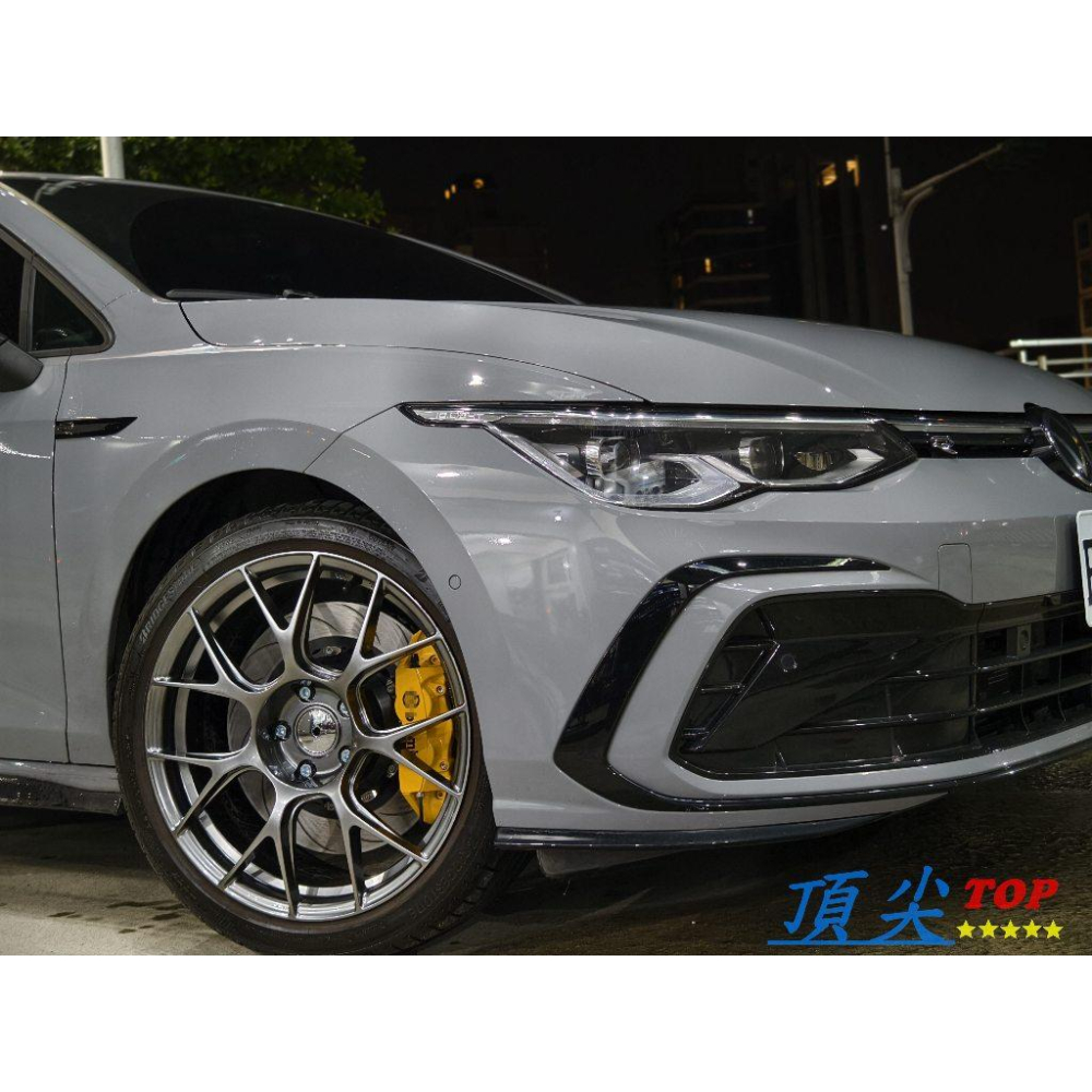 【頂尖】全新 台製 四活塞卡鉗 類GT4卡鉗樣式+355mm碟盤+陶瓷煞車皮+金屬油管 鍛造四活塞卡鉗/GOLF8 卡鉗-細節圖2