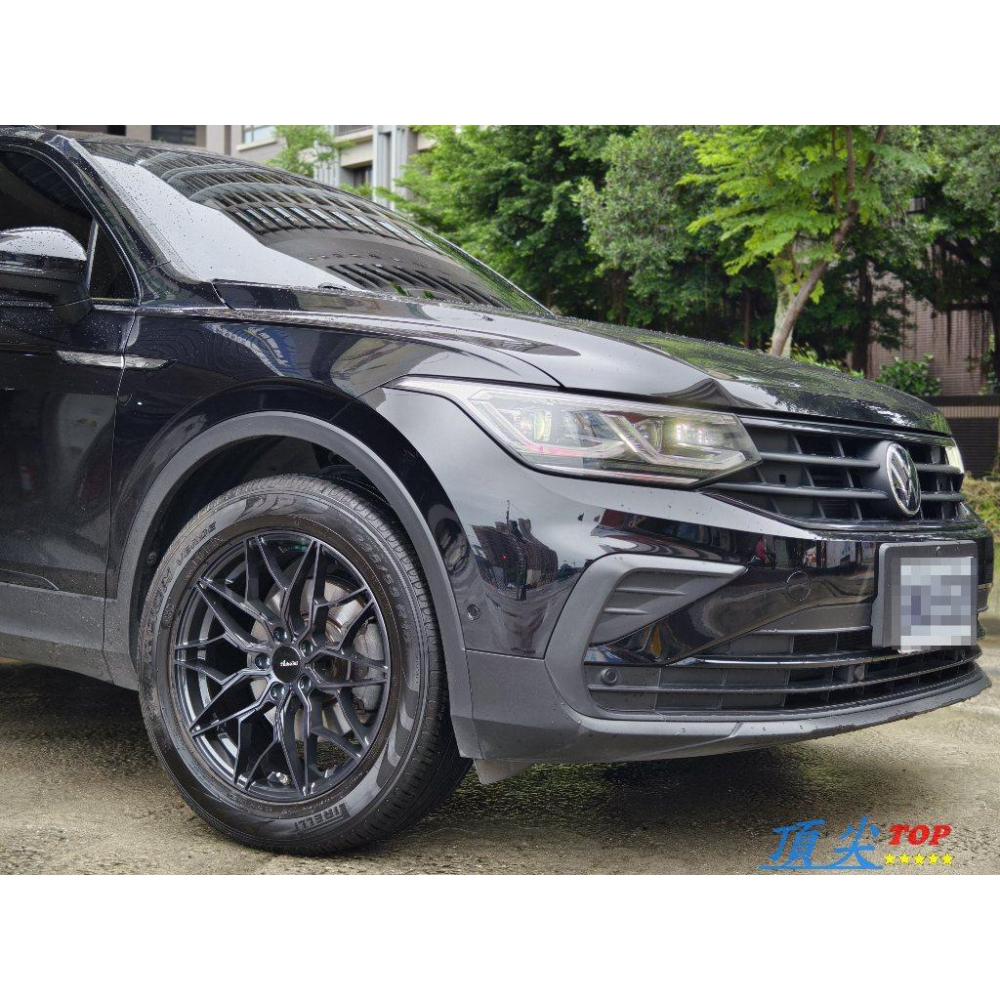 【頂尖】全新Advanti鋁圈 MAT26 18吋旋壓鋁圈 5X112 8j et30 深鐵灰+黑金油 TIGUAN鋁圈-細節圖3