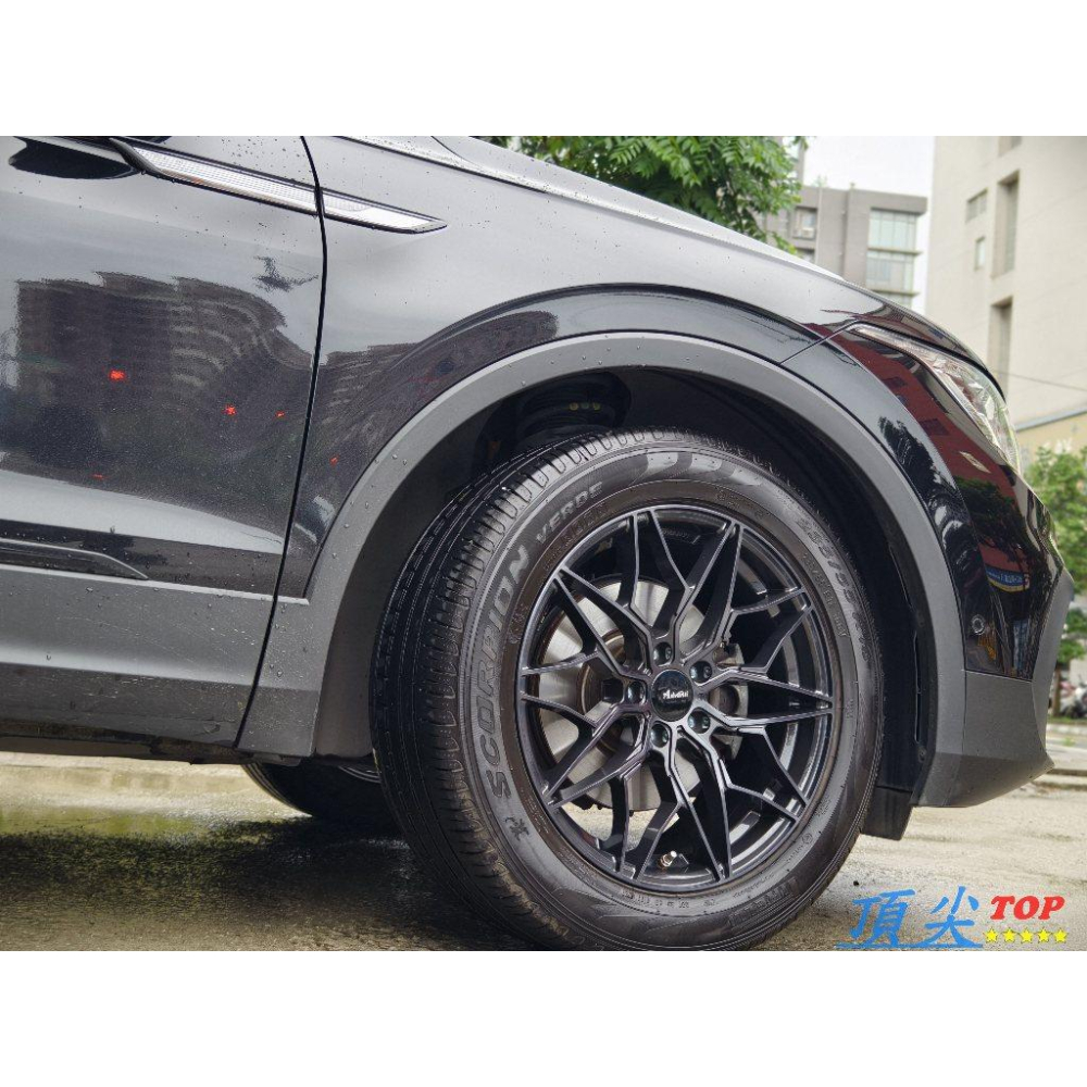 【頂尖】全新Advanti鋁圈 MAT26 18吋旋壓鋁圈 5X112 8j et30 深鐵灰+黑金油 TIGUAN鋁圈-細節圖6