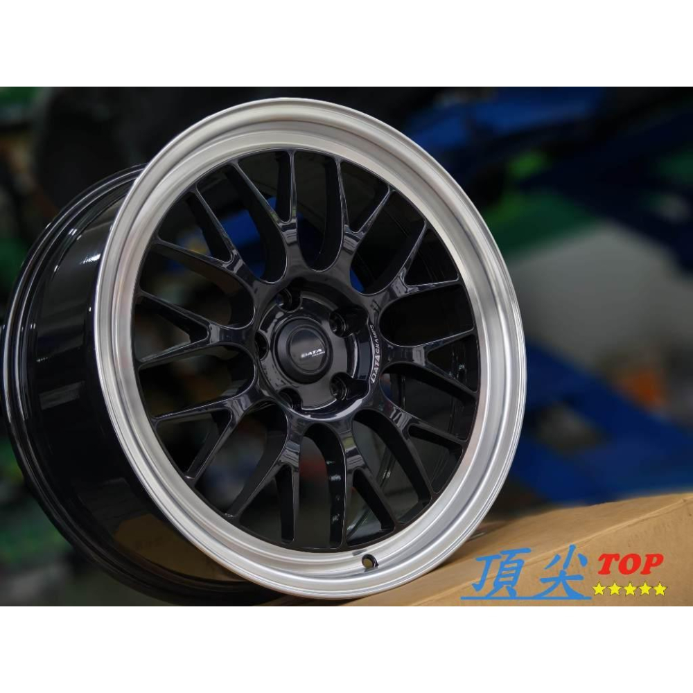 【頂尖】全新DATA鋁圈 SS-2 18吋鋁圈 5X100 8.5J ET38 亮黑+銀車面 深唇鋁圈 18吋旋壓鋁圈-細節圖2