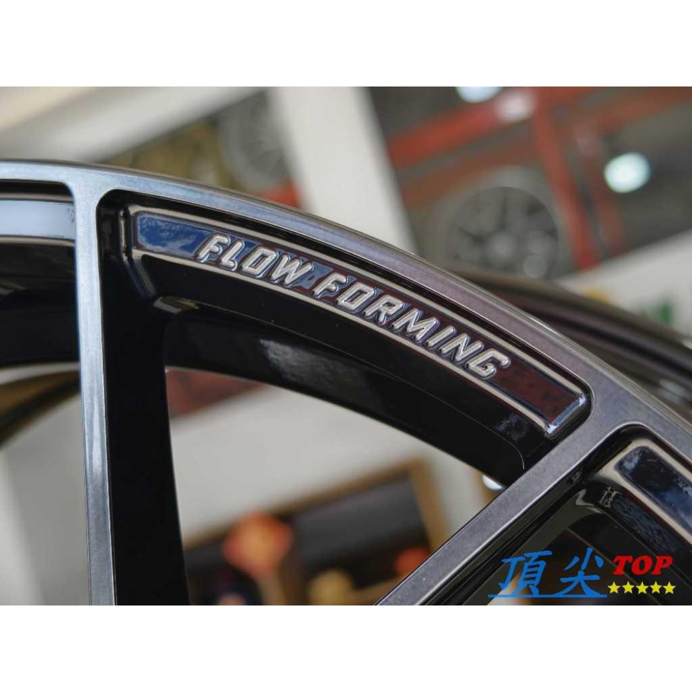 【頂尖】全新耀麒鋁圈 MAHOM鋁圈 MFF-1 19吋 8.5J 5X108/5X114/5X112 亮黑鋁圈+透明黑-細節圖5