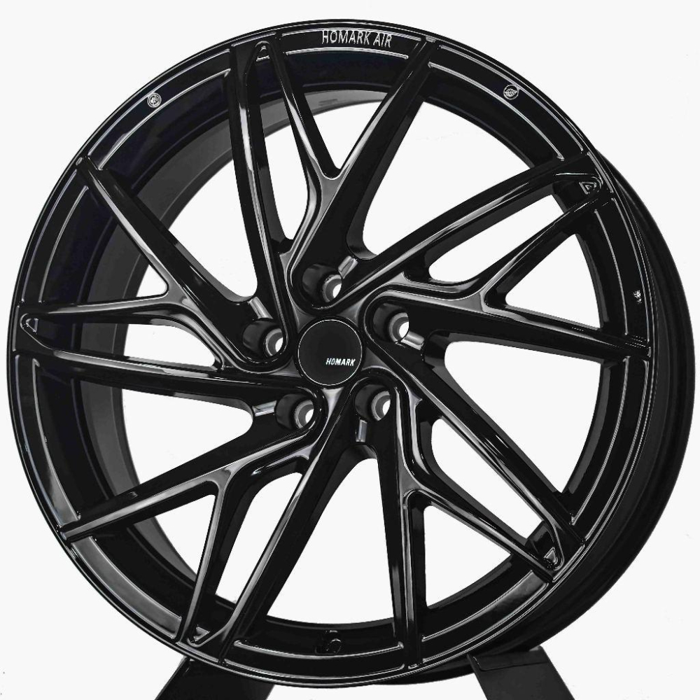 【頂尖】全新 20吋旋壓鋁圈 降噪鋁圈 8.5J+9.5J前後配鋁圈 5X112/5X114.3/5X120亮黑鋁圈-細節圖2