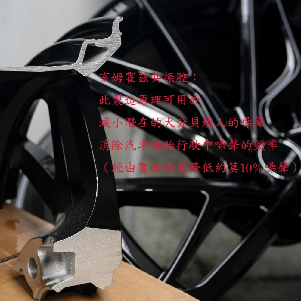 【頂尖】全新 20吋旋壓鋁圈 降噪鋁圈 8.5J+9.5J前後配鋁圈 5X112/5X114.3/5X120亮黑鋁圈-細節圖3