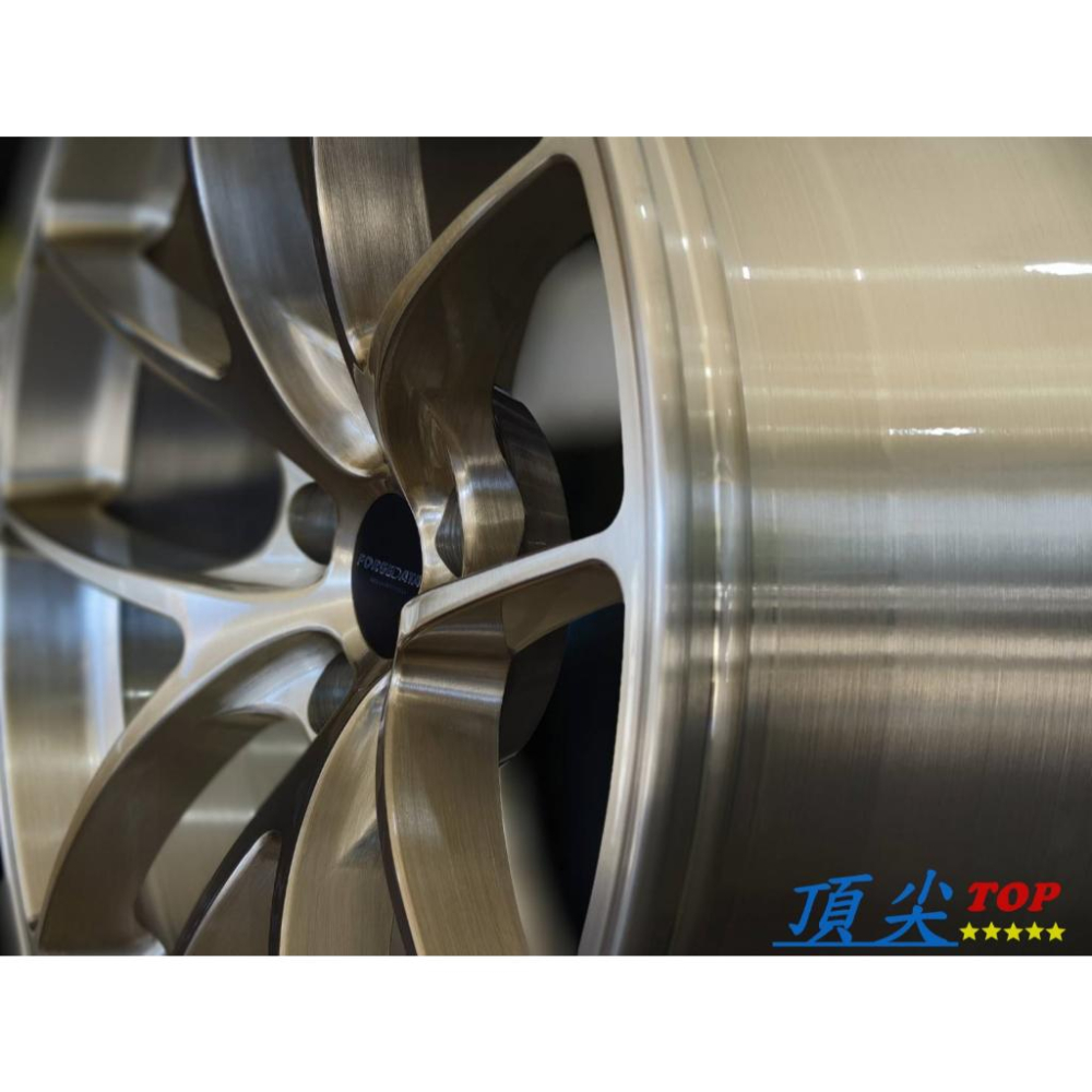 【頂尖】全新 DATA鋁圈 FD01 19吋鍛造鋁圈 8.5J 5X112/5X114.3/5X108 淡金/伯金鋁圈-細節圖3