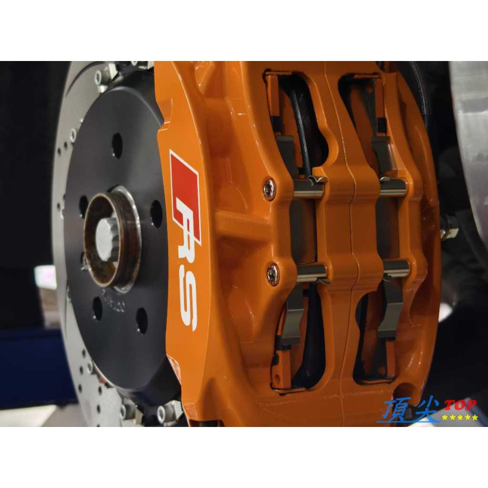 【頂尖】全新 台製六活塞卡鉗+355mm浮動碟盤+陶瓷煞車皮+金屬油管 後加大碟盤/客製化煞車/鍛造卡鉗/6活塞卡鉗-細節圖3