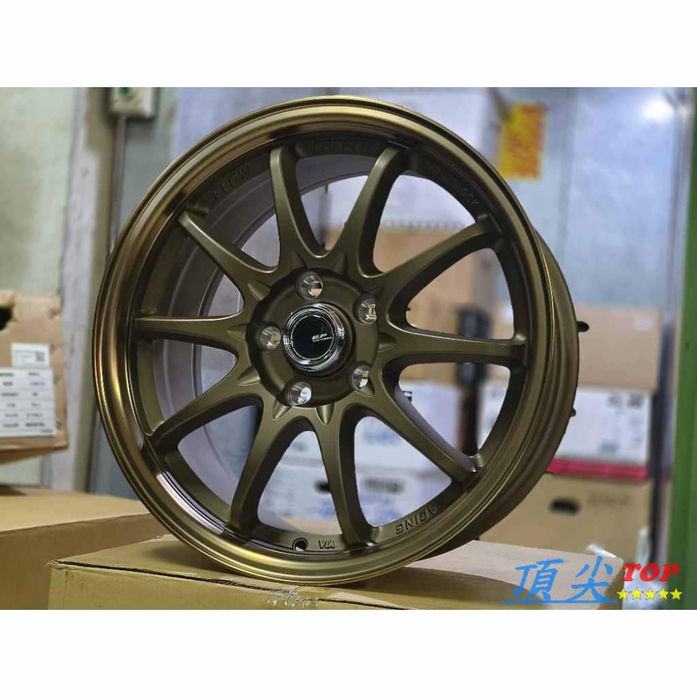 【頂尖】全新 17吋旋壓鋁圈 EP23 7.5J 5X114.3 ET40 平光古銅+亮古銅邊 類SSR GTV05-細節圖3
