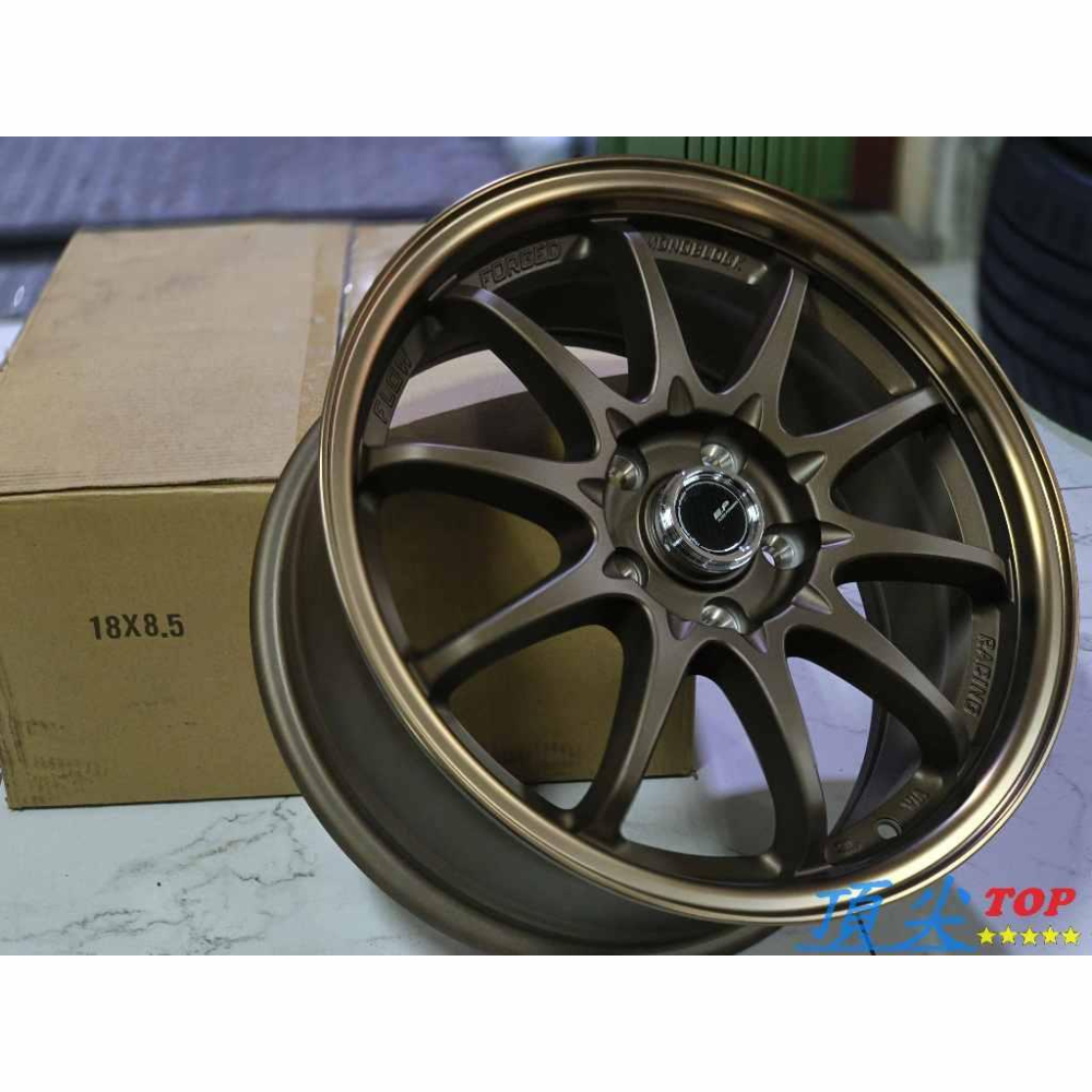 【頂尖】全新 17吋旋壓鋁圈 EP23 7.5J 5X114.3 ET40 平光古銅+亮古銅邊 類SSR GTV05-細節圖4