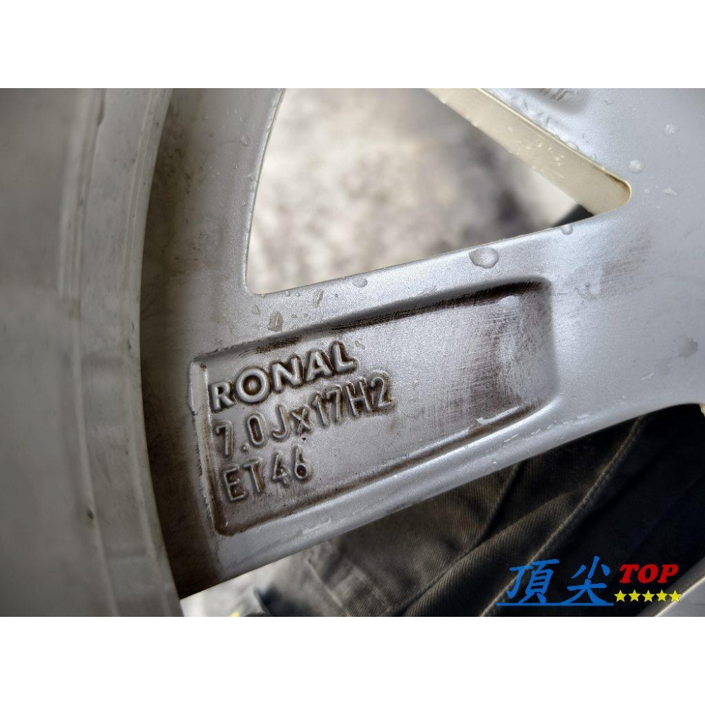 【頂尖】優質中古鋁圈 SKODA原廠鋁圈 17吋 7J ET46 5X112 一顆正面有傷 無變形 一套6000-細節圖7