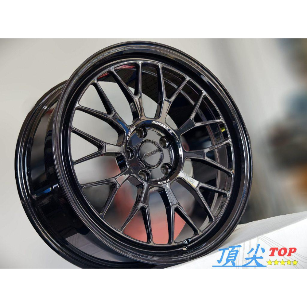 【頂尖】全新 ASGA FA08 19吋鍛造鋁圈 8.5J 5X114.3/5X112/5X108 亮黑鋁圈 深唇鋁圈-細節圖2