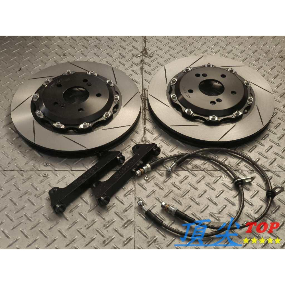 【頂尖】全新 台製客製化卡鉗 大四活塞卡鉗+330mm碟盤/355mm碟盤+金屬油管+陶瓷煞車皮 客製化碟盤/鍛造卡鉗-細節圖5