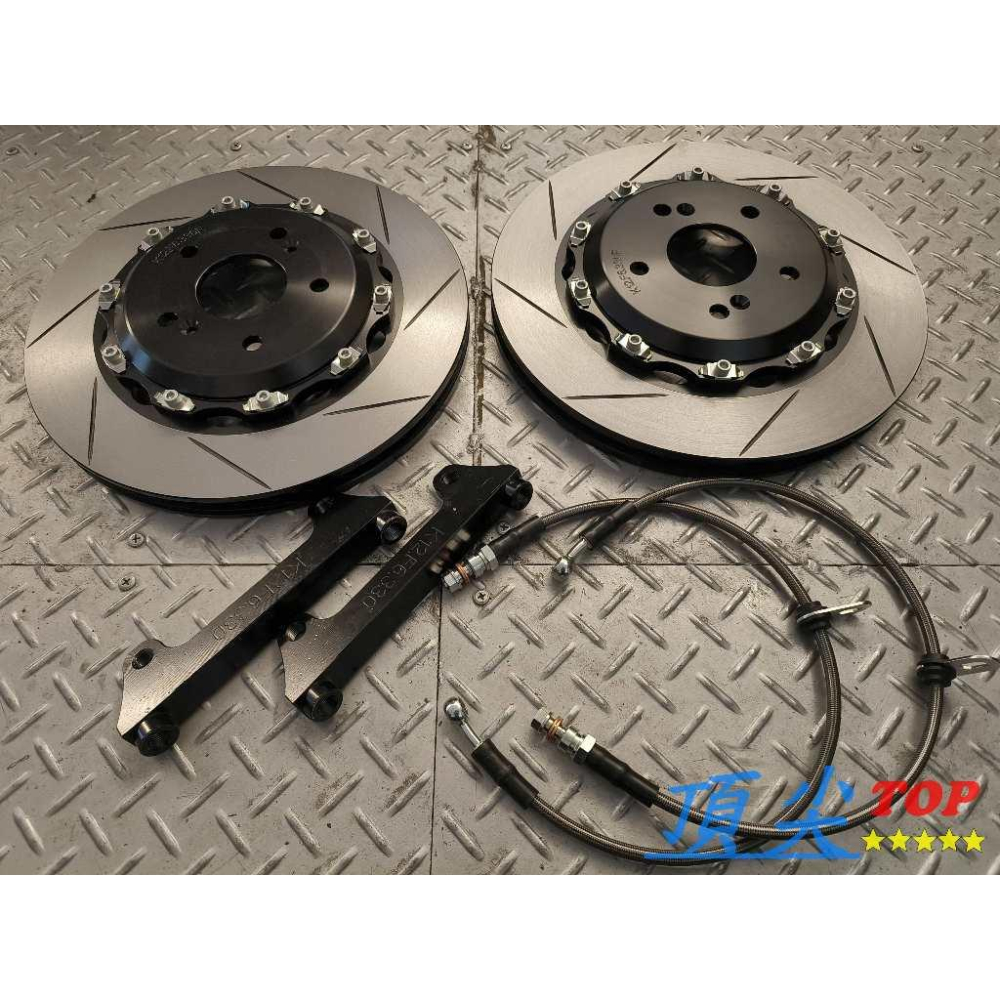 【頂尖】全新 台製客製化卡鉗 大四活塞卡鉗+330mm碟盤/355mm碟盤+金屬油管+陶瓷煞車皮 客製化碟盤/鍛造卡鉗-細節圖6