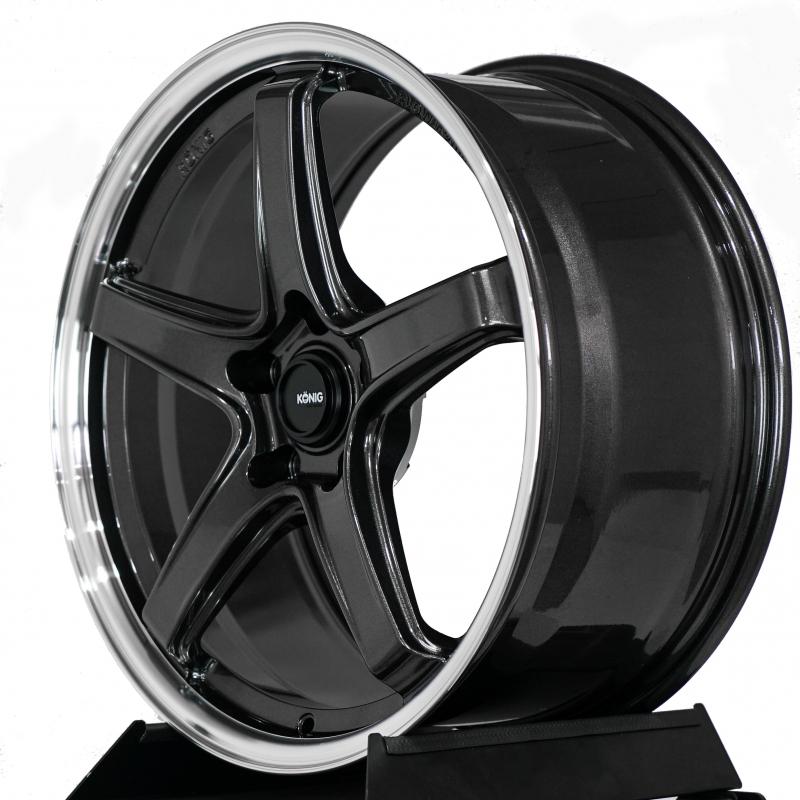 【頂尖】全新KONIG NEOFORM 18吋鋁圈 8.5j 5x114.3 et42 鑽石黑車邊 18吋旋壓鋁圈-細節圖3