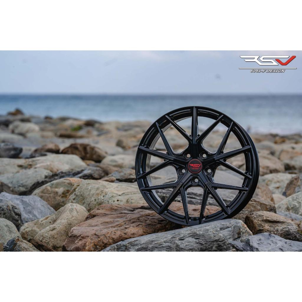 【頂尖】全新 RSV鋁圈SF2 18吋旋壓鋁圈 8J 5X114.3/5X112 亮黑鋁圈/鋼琴黑鋁圈-細節圖2