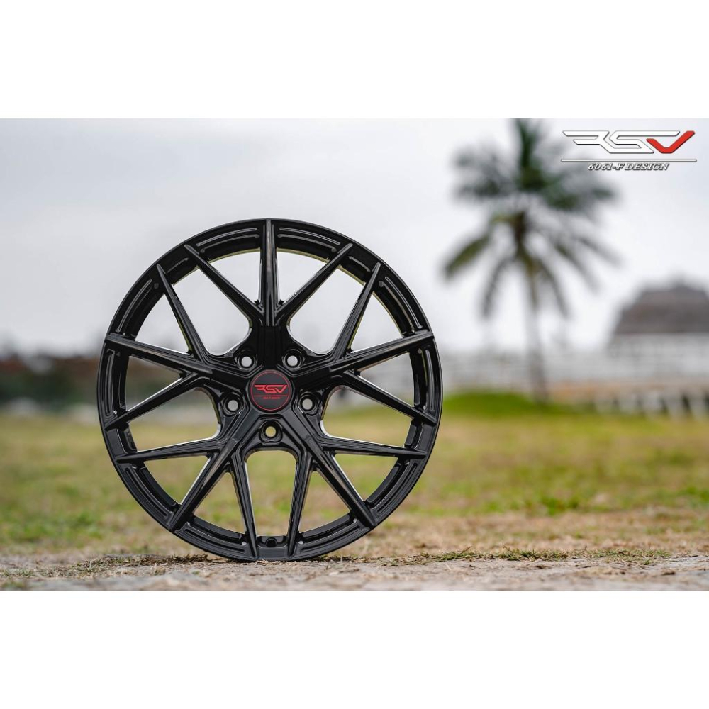 【頂尖】全新 RSV鋁圈SF2 18吋旋壓鋁圈 8J 5X114.3/5X112 亮黑鋁圈/鋼琴黑鋁圈-細節圖3