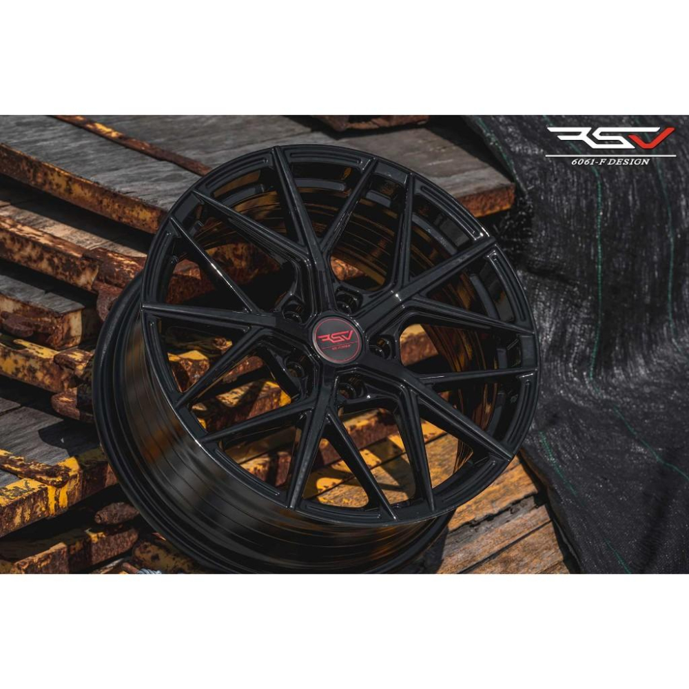 【頂尖】全新 RSV鋁圈SF2 18吋旋壓鋁圈 8J 5X114.3/5X112 亮黑鋁圈/鋼琴黑鋁圈-細節圖4