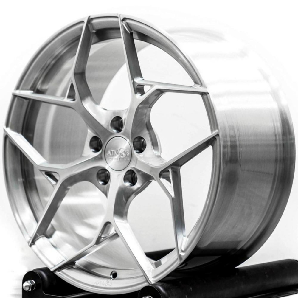 【頂尖】全新ATMOS X鋁圈A104 19吋鍛造鋁圈 8.5J 5X112 ET42/ET32兩種 拉絲銀-細節圖3