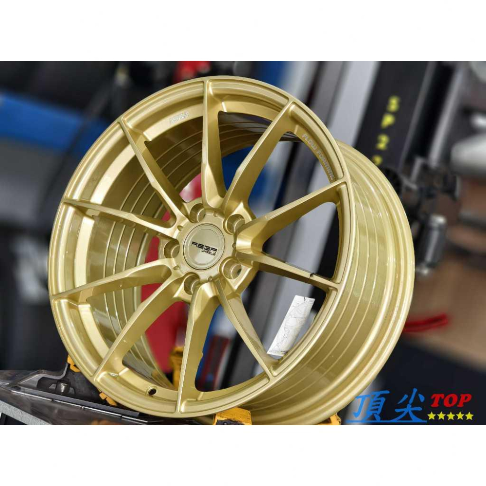 【頂尖】全新 ASGA鋁圈 ARF06 18吋鋁圈 8.5J 5X114.3 ET43 金色鋁圈 18吋旋壓鋁圈-細節圖3
