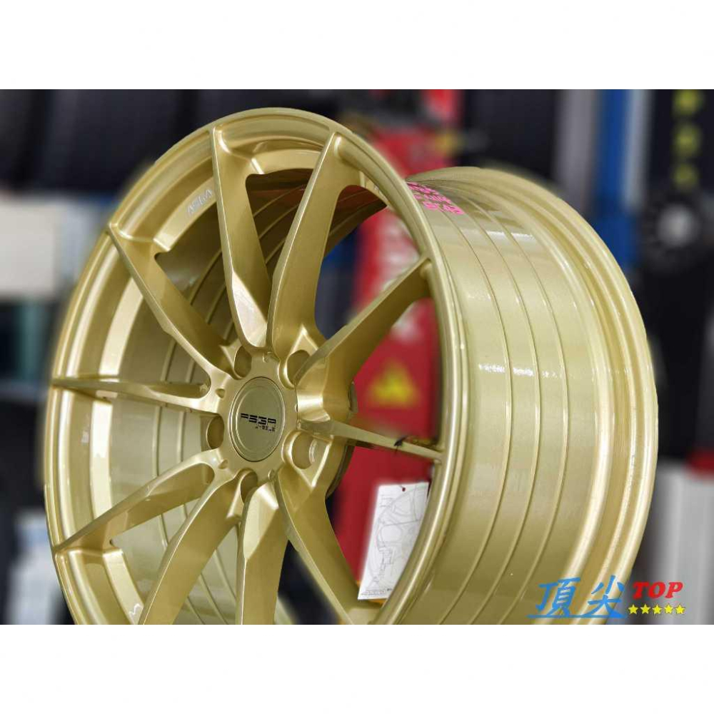 【頂尖】全新 ASGA鋁圈 ARF06 18吋鋁圈 8.5J 5X114.3 ET43 金色鋁圈 18吋旋壓鋁圈-細節圖4