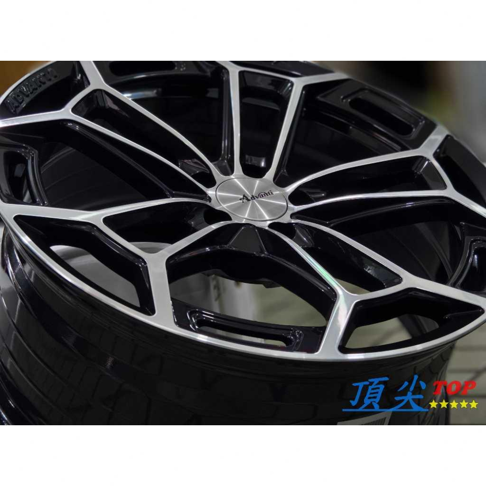 【頂尖】全新 Advanti鋁圈 MAT28 18吋旋壓鋁圈 5X114.3 8J ET40 亮黑車面/18吋鋁圈-細節圖2
